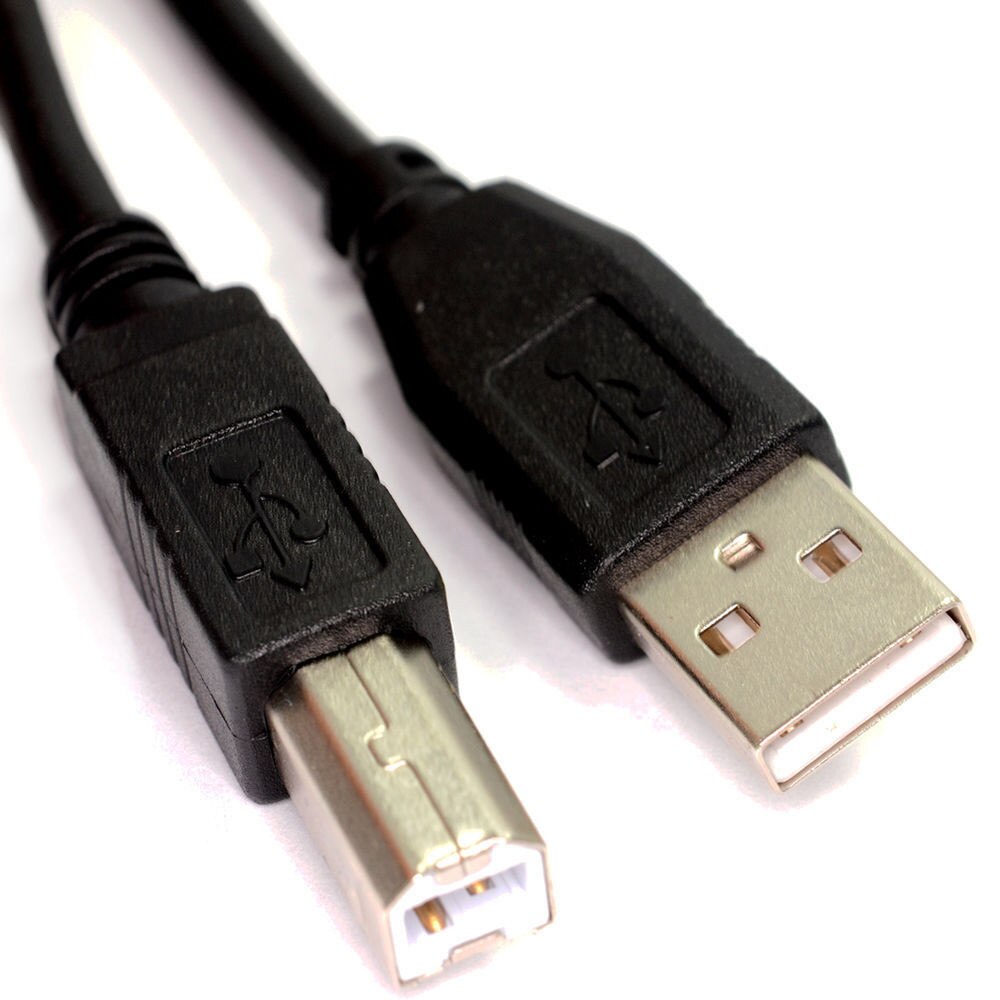 10M USB 2.0 High Speed Cable Printer Lead A to B Black Shielded 28AWG Printing Extension Cable for USB print devices