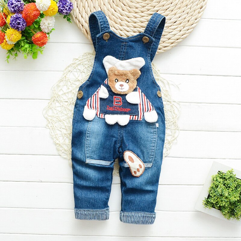 Bibicola 2020 primavera outono calças da criança criança infantil algodão denim macacão bebê meninos bib calças