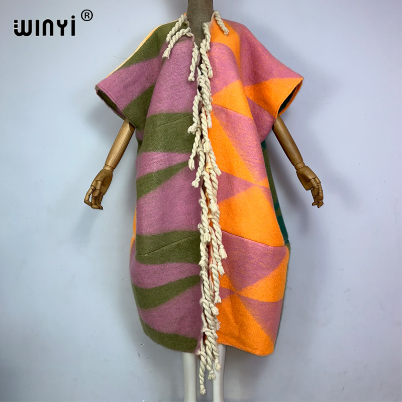 Iris Sprite Dames pullover poncho etnische stijl poncho voor vrouwen kwastjes gebreide sjaals en wraps capes