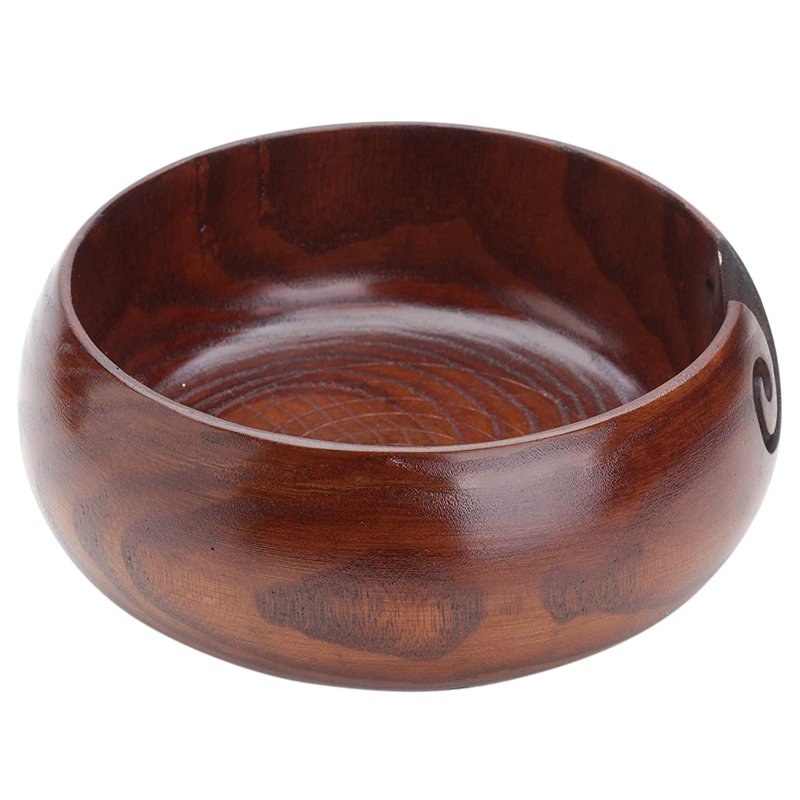 Jujube tregarnskål strikkebolle heklet bolle strikkebolle garnholder  (8 tommer  x 3 tommer)