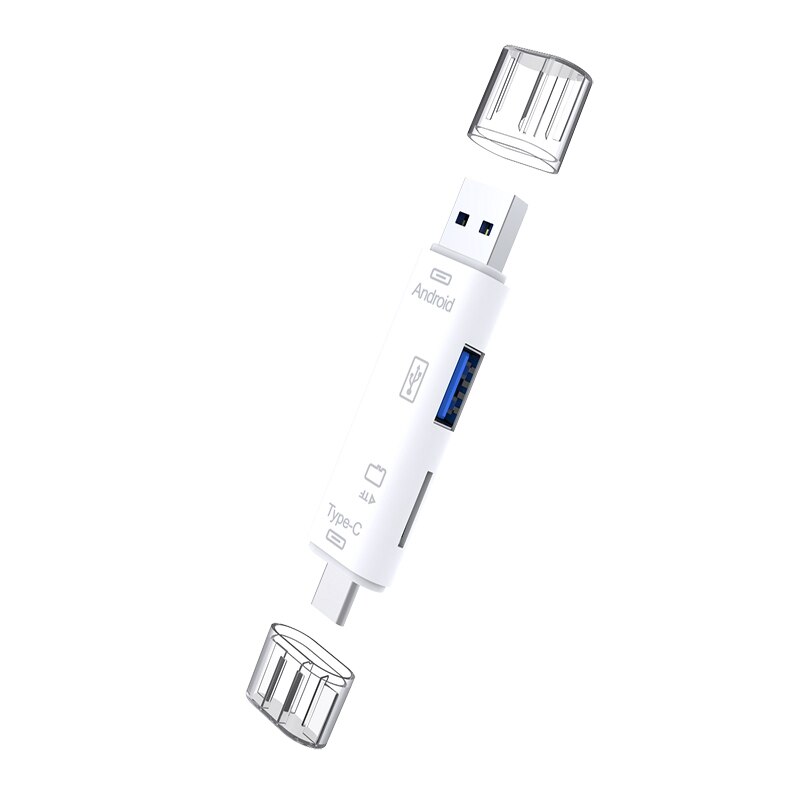5 -in- 1 multi-otg-kaartlezer micro-sd / sd-kaart / usb-lezer ondersteunt tf android type-c telefoon / computer / type-c universeel