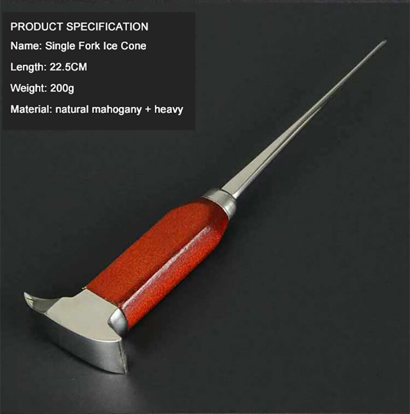 Ice Pick Stainless Steel With Wooden Handle Ice Chipper Tool Ice Crusher For Whiskey Party Kitchen Bar Carving Tools N h4