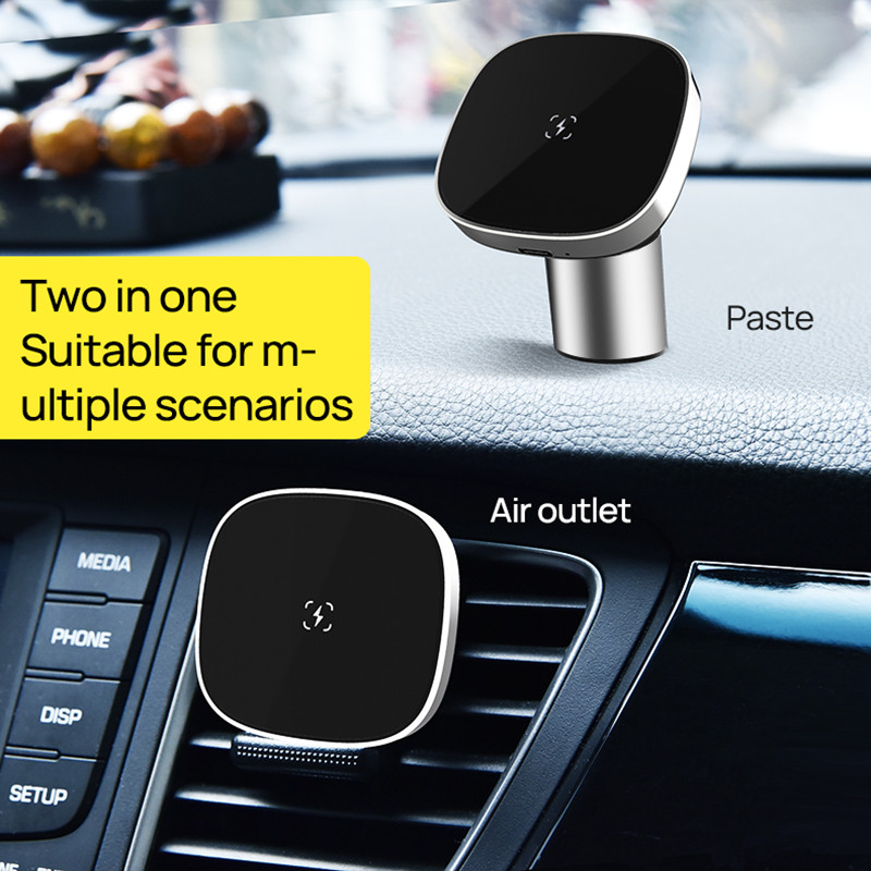 15W Car Wireless Charger is Suitable For iphone 12 Macsafe Aluminum Alloy Vent Dashboard Magnetic Bracket Mobile Phone Charger
