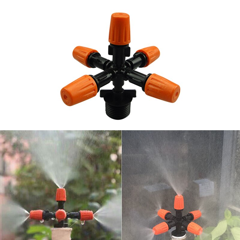 Gräsmatta automatisk droppbevattning spruta huvud trädgård bevattning sprinklers växthus tre arm 360 grader roterande sprinkler tillbehör: Typ 4
