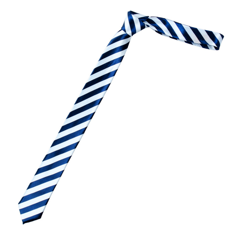 Corbatas a rayas blancas y negras para hombre y mujer, ropa de vestir Formal, corbatas de seda de imitación, corbatas de cuello estrecho, camisas casuales, artesanía diaria, 5CM