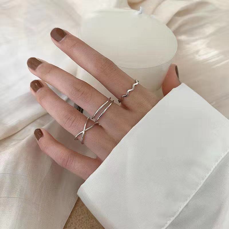 Sommerfugl metal punk ringe sæt til kvinder teen smykker tilbehør spænde kvindelig pegefinger ring
