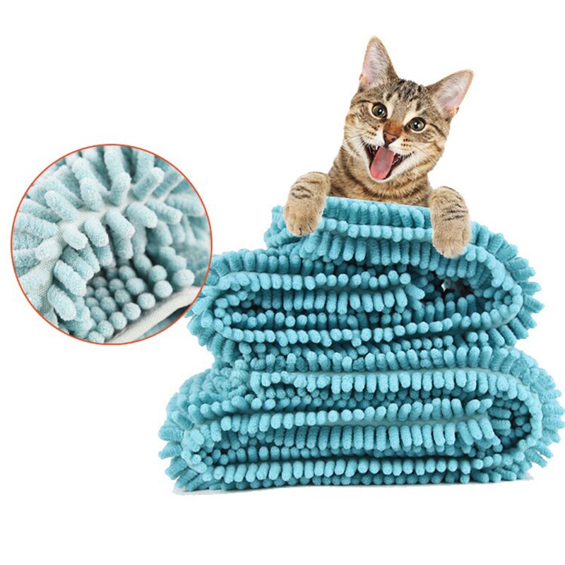 idYllife Pet Towels for Cats Dog Puppy Shower Baby Bathing Cleaning Soft Absorbent Drying Blanket Warm Mat Pet Grooming