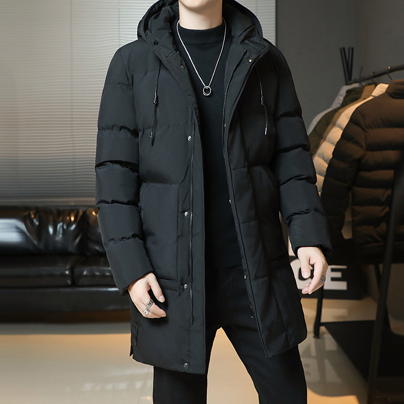 Manteau mi-long en coton épais pour homme, vêtement à la , Version coréenne, , populaire, hiver