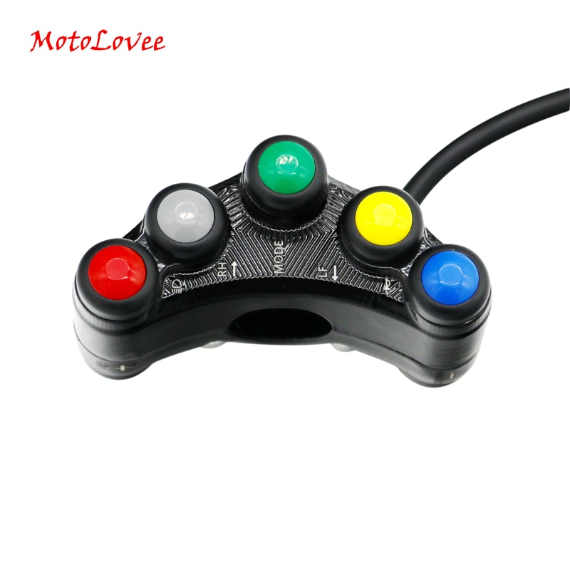 MotoLovee Motorrad Schalter Motorrad Lenker Schalter Scheinwerfer Anzeige Horn Aluminium Universal- Rolle Multifunktions DIY