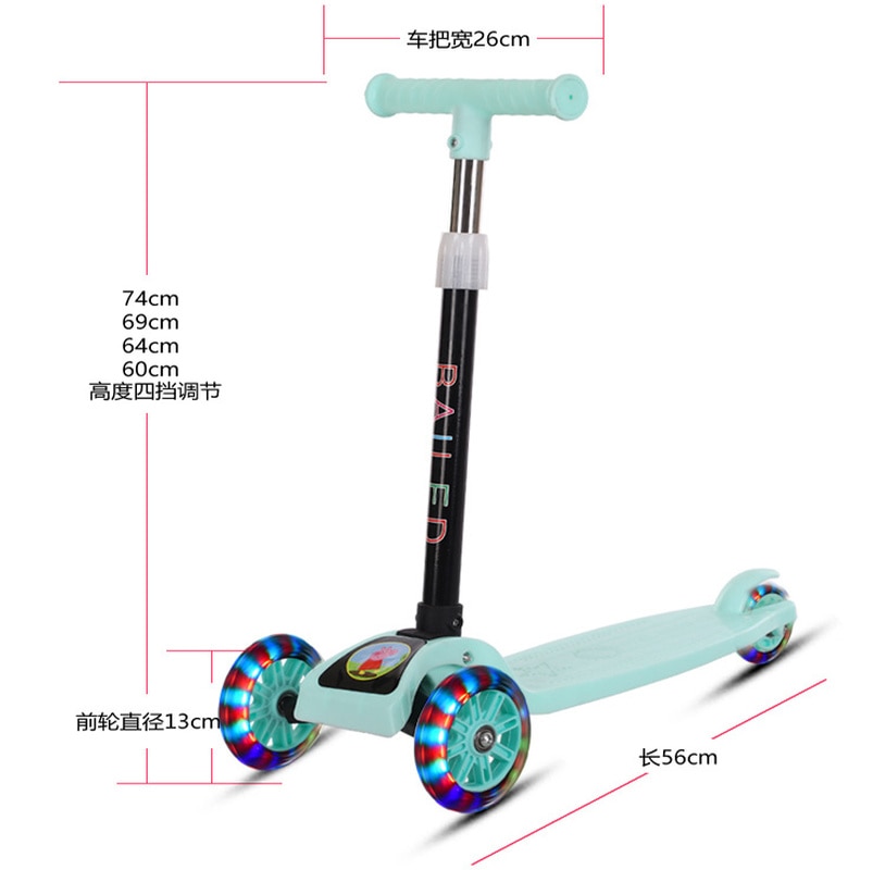 Kinderen Scooter Driewieler Baby 3 In 1 Loopfiets Rit Op Speelgoed Flash Vouwen Meter Auto Kind Speelgoed Rit Op speelgoed