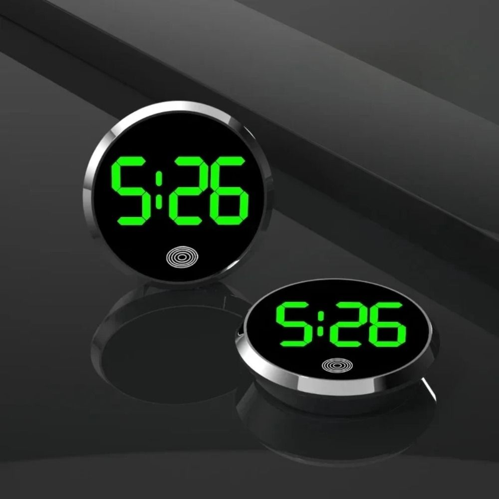 Touch-Activated Car Dashboard Clock Mini Novelty LED Electronic Watch LED Time Display Simple Luminous Car Clock Home/Office