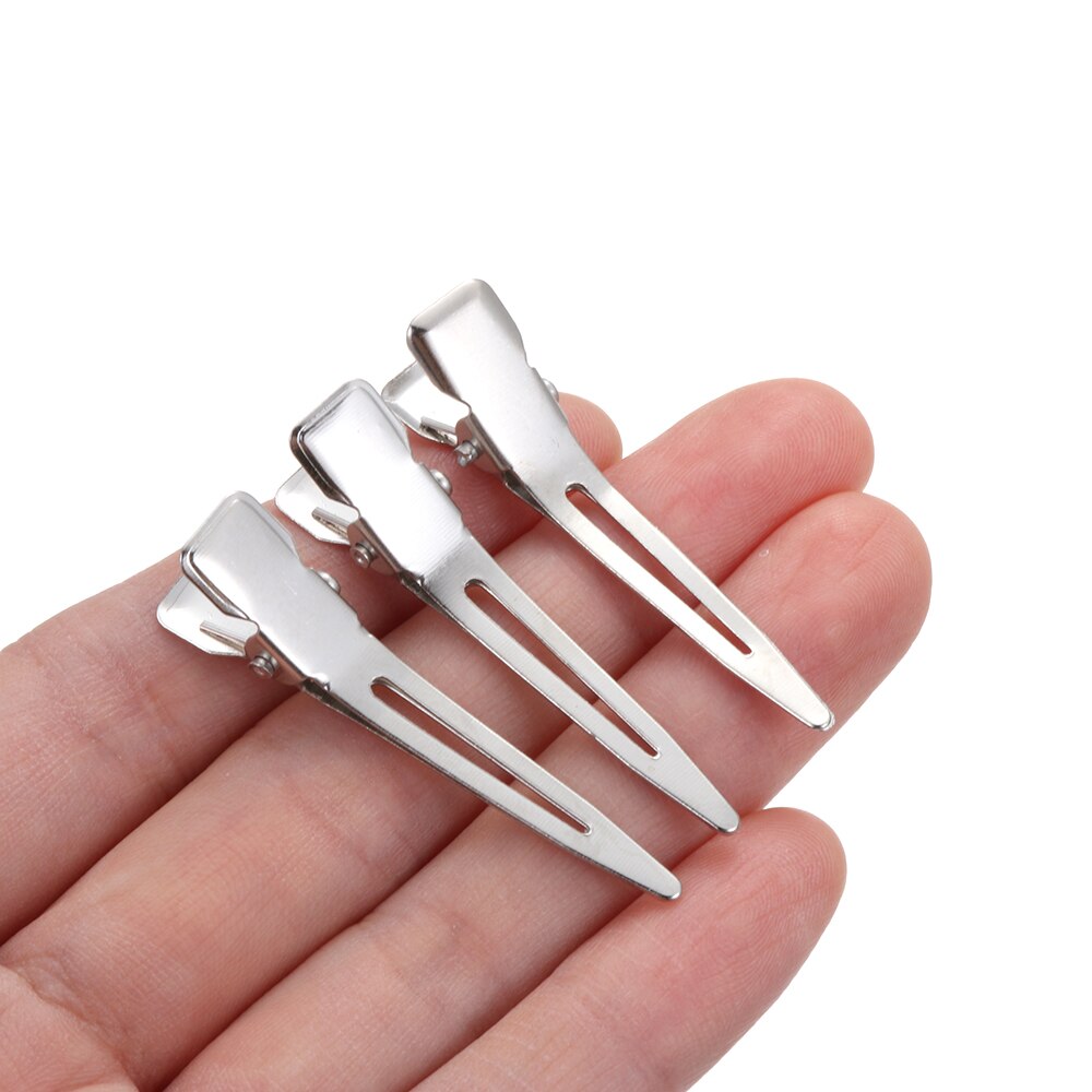 6/12 pcs 1.8&quot; Metal Curl Hair Clip Hair Pin No Bend Curl Hair Clamp For Hair Extensions Salon Hairstyling Tool