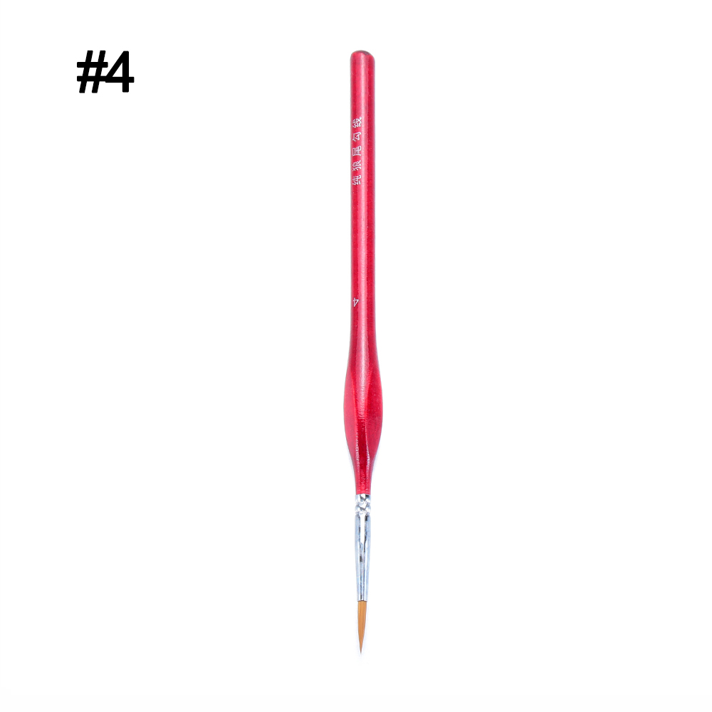 Pinceaux pour dessin Gouache à l'huile | 7 Types, brosse Fine professionnelle, Sable cheveux, brosse de peinture, fournitures miniatures: 4
