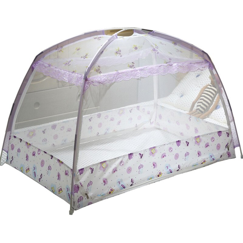 Mosquiteras para cuna de bebé estilo Ger, decoración para habitación de niños, tiendas de campaña para niños, red plegable con Stents,
