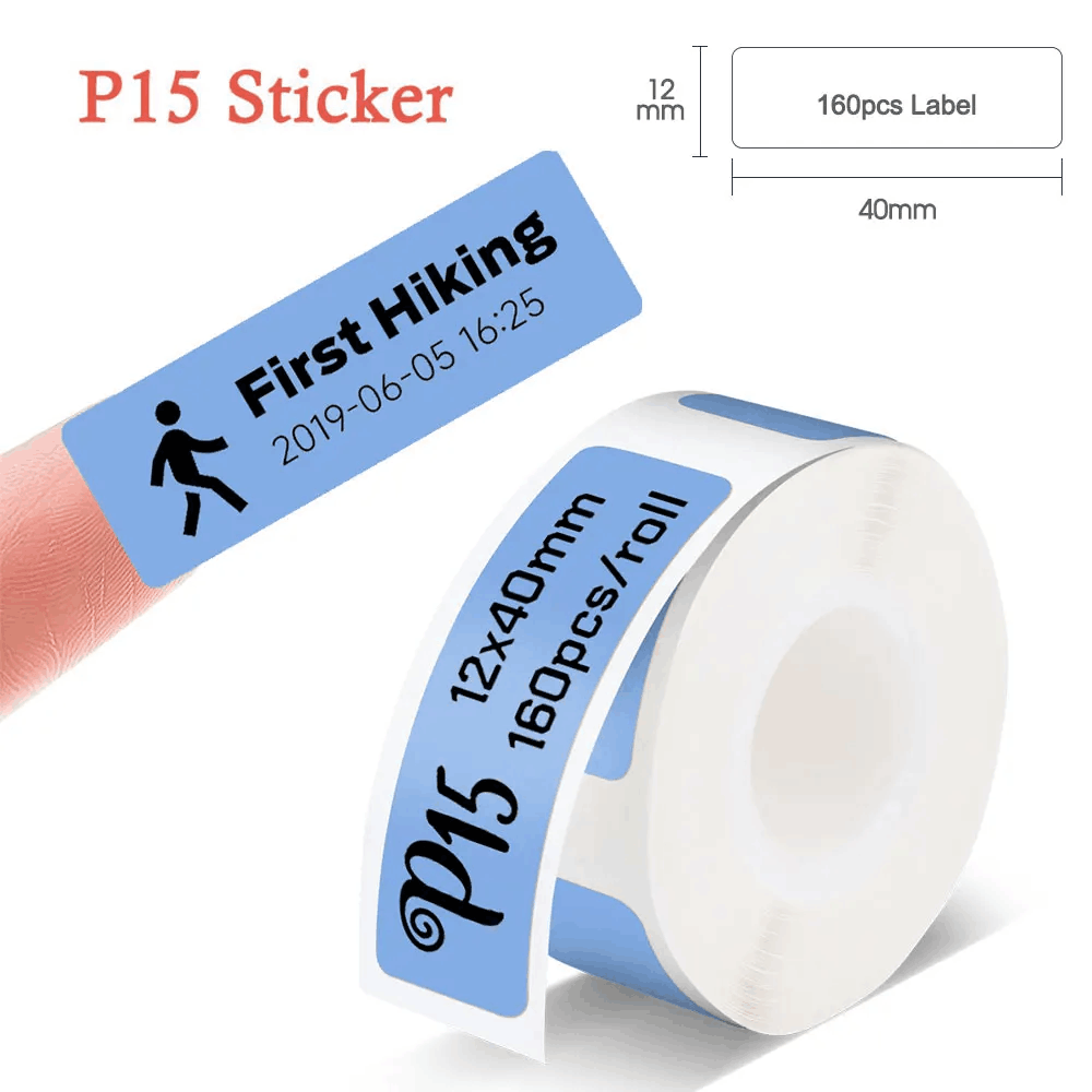 Marklife P15 transparenter Aufkleber, 14 mm x 30 mm, Thermo-Rollenpapier für P15 P12 Etikettiermaschine, wasserfestes selbstklebendes Etikettenband: M