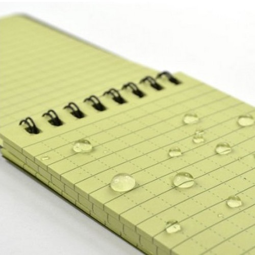 Zestaw 5 zielonych wodoodpornych/na każdą pogodę/prysznic/notatki wodny/notatnik/notatnik