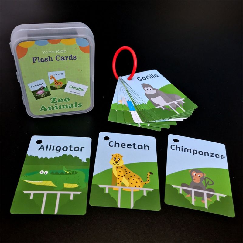 Baby Engels Leren Woord Kaart Pocket Flash Kaarten Montessori Educatief Speelgoed