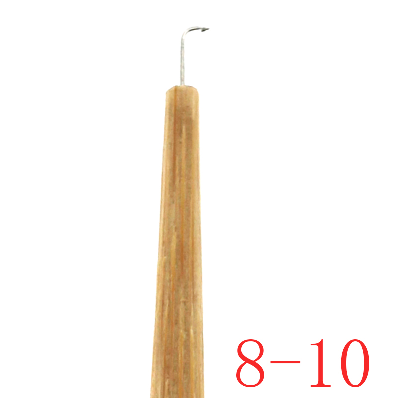 Aiguille de ventilation pour perruque, poignée en bois, outils pour la fabrication de Crochet, 10 pièces: 8-10