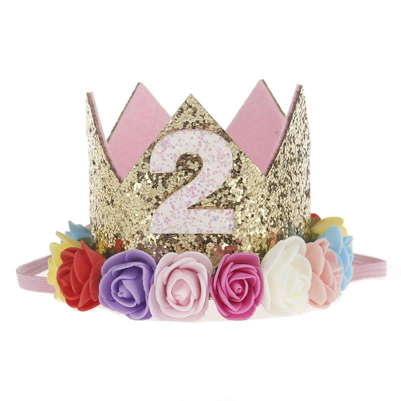 1pc Happy First Birthday Party Hats Decor Cap One Birthday Hat Princess Crown 1st 2nd 3rd Year For Pets Dogs Cats Hairband