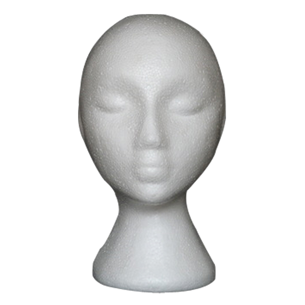 Women Foam Head Practical Styrofoam Head Model Polystyrene Durable Portable Mannequin Head For Wig Stand Glasses Hat Display