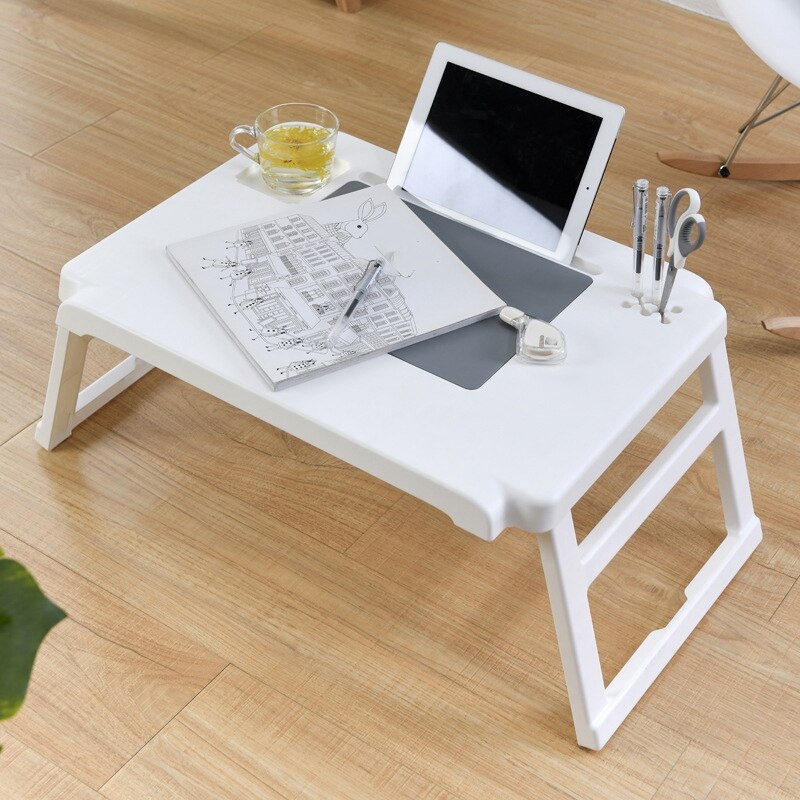 Folding Notebook Computer Desk Stand Portable Plastic Learning Desk Storage Bag Multifunctional Storage Desk Tray