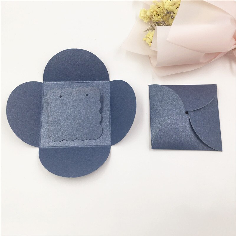 20 piezas de colores Kraft para tarjetas de pendientes, cubierta para tarjetas de pendientes, lindo y exquisito pendiente fácil de guardar y llevar de 13x13cm: 3