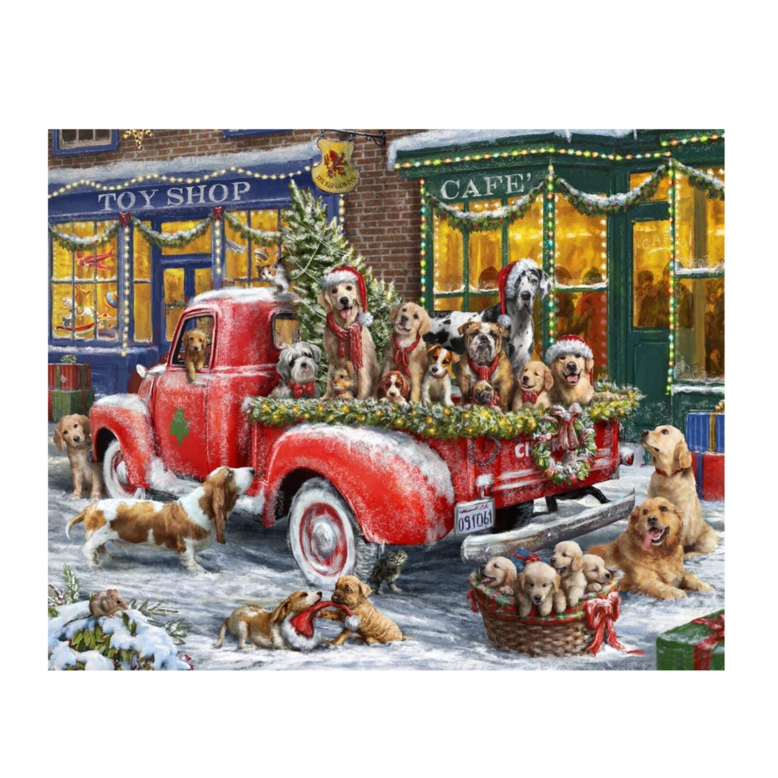 Happy Christmas 500/1000Pcs Puzzle Pieces Exercise Memory Relieve Stress Jigsaw Puzzles NIN668: f 500PCS