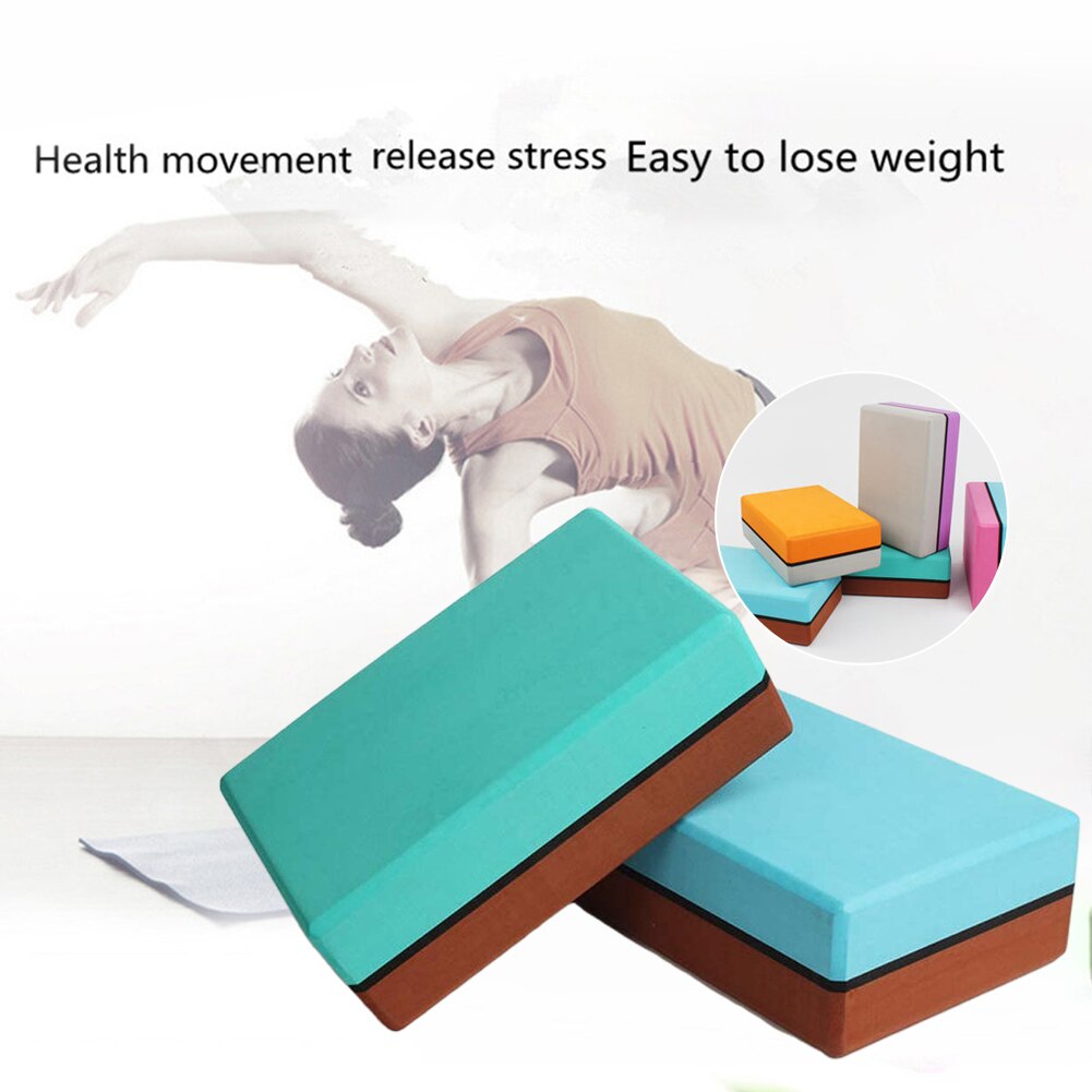 Pilates kerntraining fitness oefening dubbele kleur beginner yoga blok hulpstuk hoge dichtheid niet-giftig eva schuim biologisch afbreekbaar