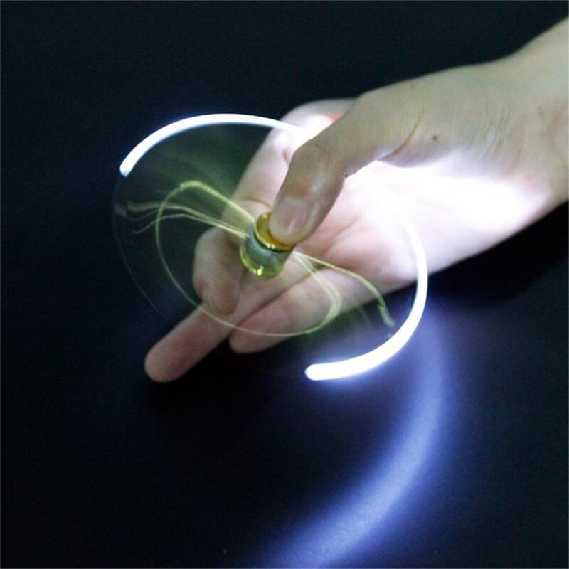 Gold Metal Fidget Spinner Pen Multi-Function Gyroscope Decompression Ball Point Pen LED Light Pens For school&Office Supplies