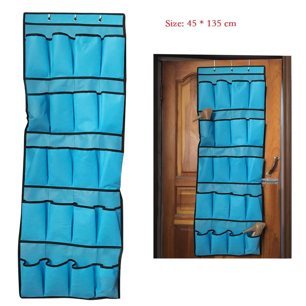 Organizador de sapatos para pendurar, rack organizador para sapatos atrás da porta, pendurado, organizador de calçados, saco não-tecido, suporte de cinto para quarto de unha