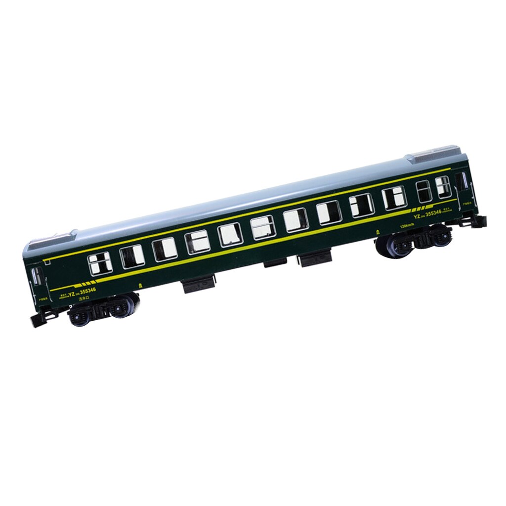 1/87 HO Scale Model Train Toy YZ25G Passenger Car Diesel Toy Children: Green