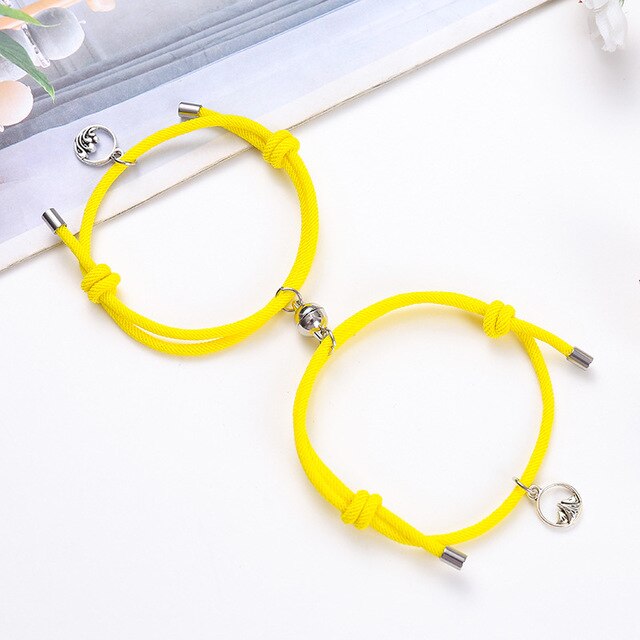 2 pièces Couple aimant personnalité créative Couple Bracelets hommes et femmes charme fille Bracelet bijoux amant saint valentin: WJ0028
