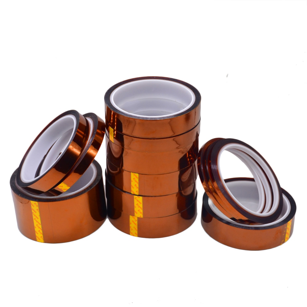 1PC 33M Length Heat Resistant Polyimide Tape High Temperature Adhesive Insulation Tape 3MM 5MM 8MM 10MM Width