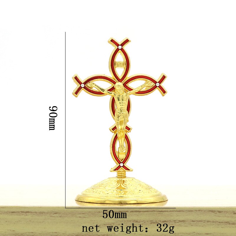 Legering Jezus Christus Kruis Crucifixo Auto Orgnament Articulos Religiosos Catolico Kapel Gebed Kruist Thuis Kantoor Decoratie