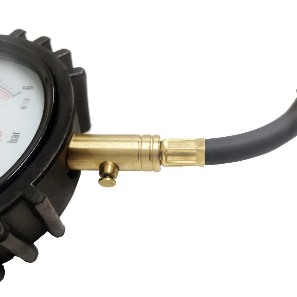 4 Inches Wijzerplaat Auto Bandendrukmeters Met Clip On Air Chuck Druk Testen
