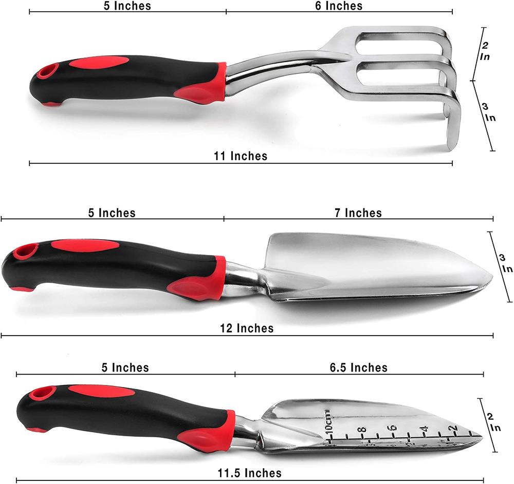 3pcs Garden Tools Set Cultivating Planting Trowel Pruner Cultivator Shovels Spades Garden Tools With Ergonomic Handles