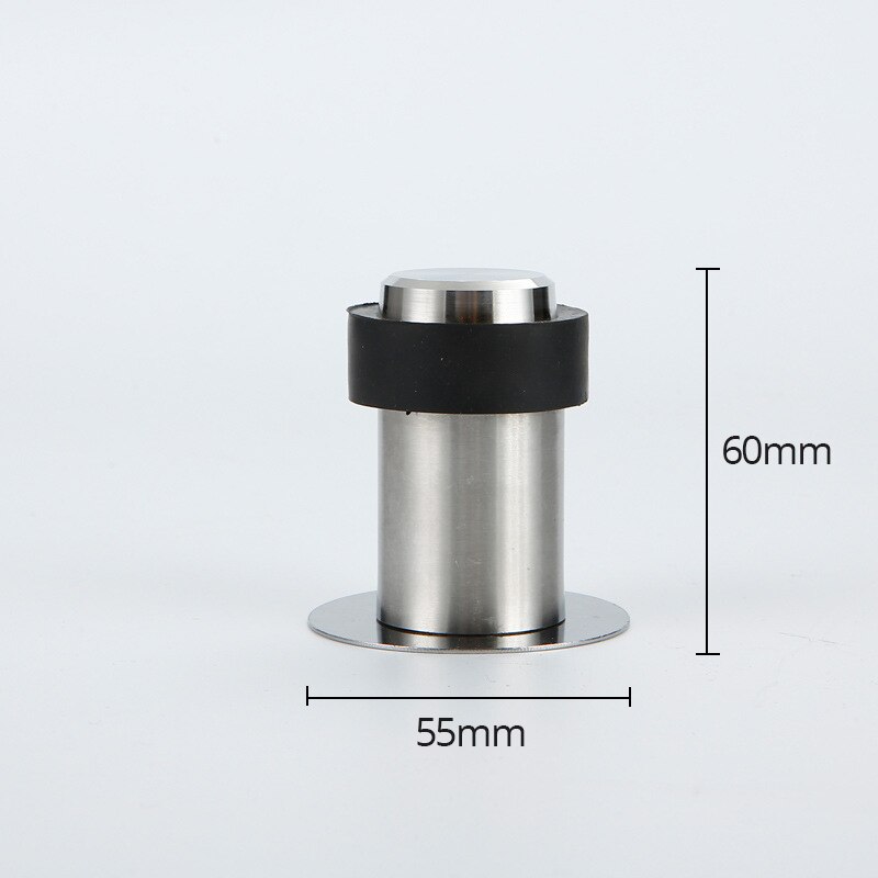 NAIERDI Gummi Tür Stopper Edelstahl Tür Schutzhülle Pad Zauberstab Schutz Anti-kollision Tür Halfter Tür Stoppt Hardware-: B  60mm