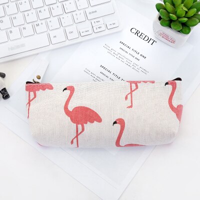 1PC Cute Many Styles Cactus Canvas Pencil Cases Student Stationery Pen Bag School Office Pencil Bags Lovelty Pencil Pouch: 4