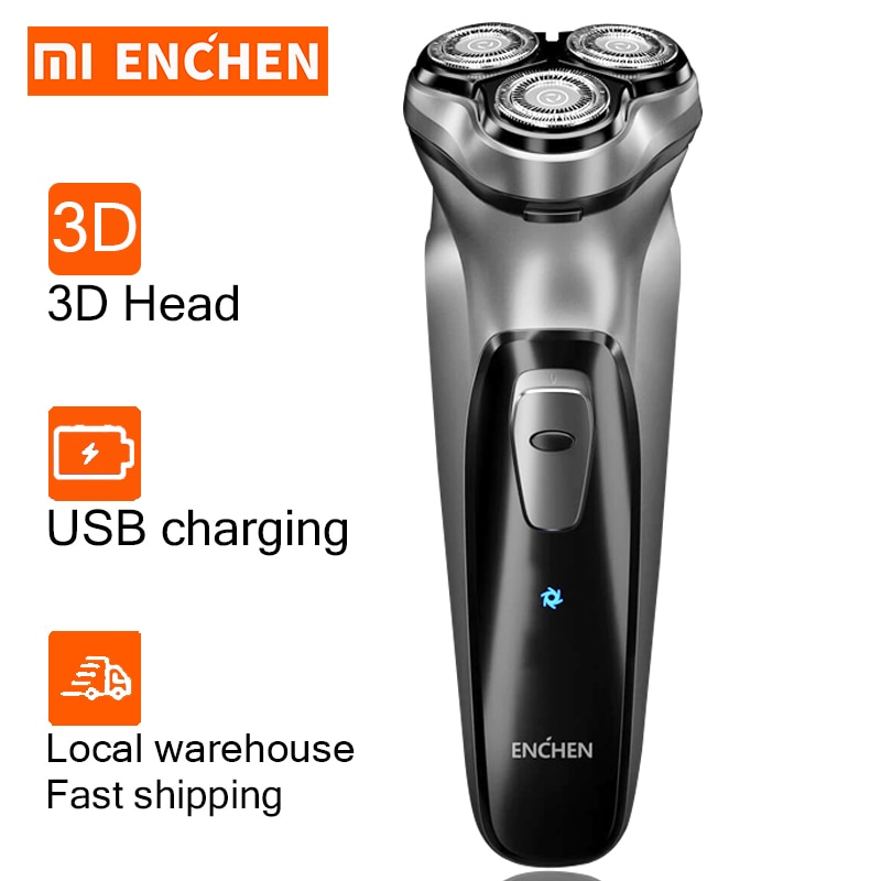 Xiaomi Enchen Men Electric Shaver Type-c Usb Rechargeable Razor 3 Blades Portable Beard Trimmer Cutting Machine For Sideburns