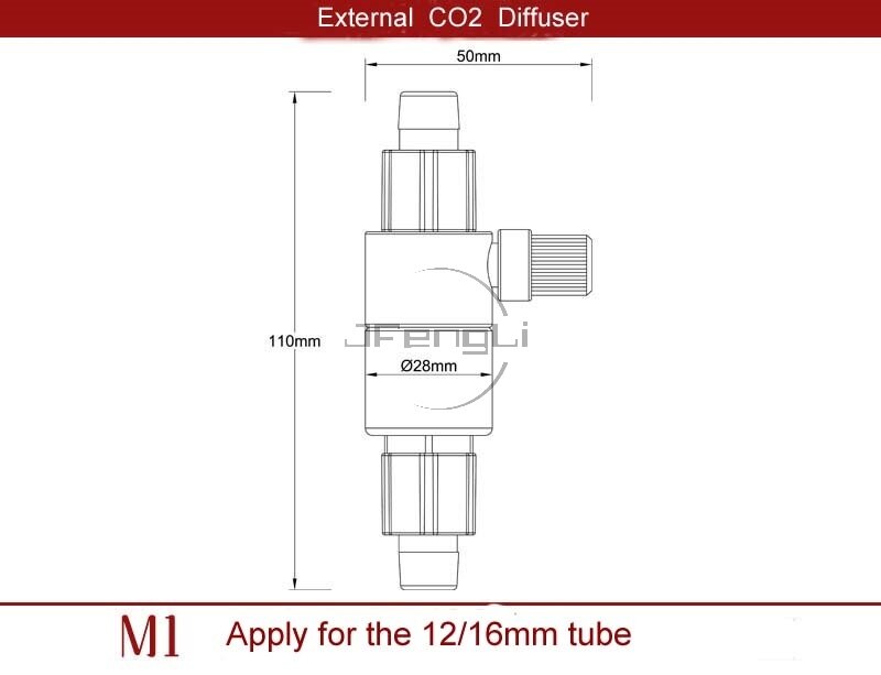 Qanvee CO2 Diffuser Verstuiver Systeem Extenrnal Diffuser Voor Plant Aquarium Tank CO2 Verstuiver Systeem Diffuser Reactor: M1