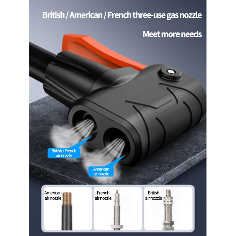 Xunting Mini Bike Pump Portable Bicycle Tire Pump Mini Bike Floor Pump Hand Foot Football Mini High Pressure Tool Bicycle Pumps