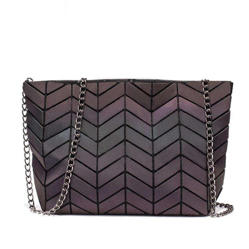 Damen-ketten-schultertasche mit leuchteffekt, diamantmuster, crossbody-taschen, luxus-handtaschen für damen: Leuchtende c