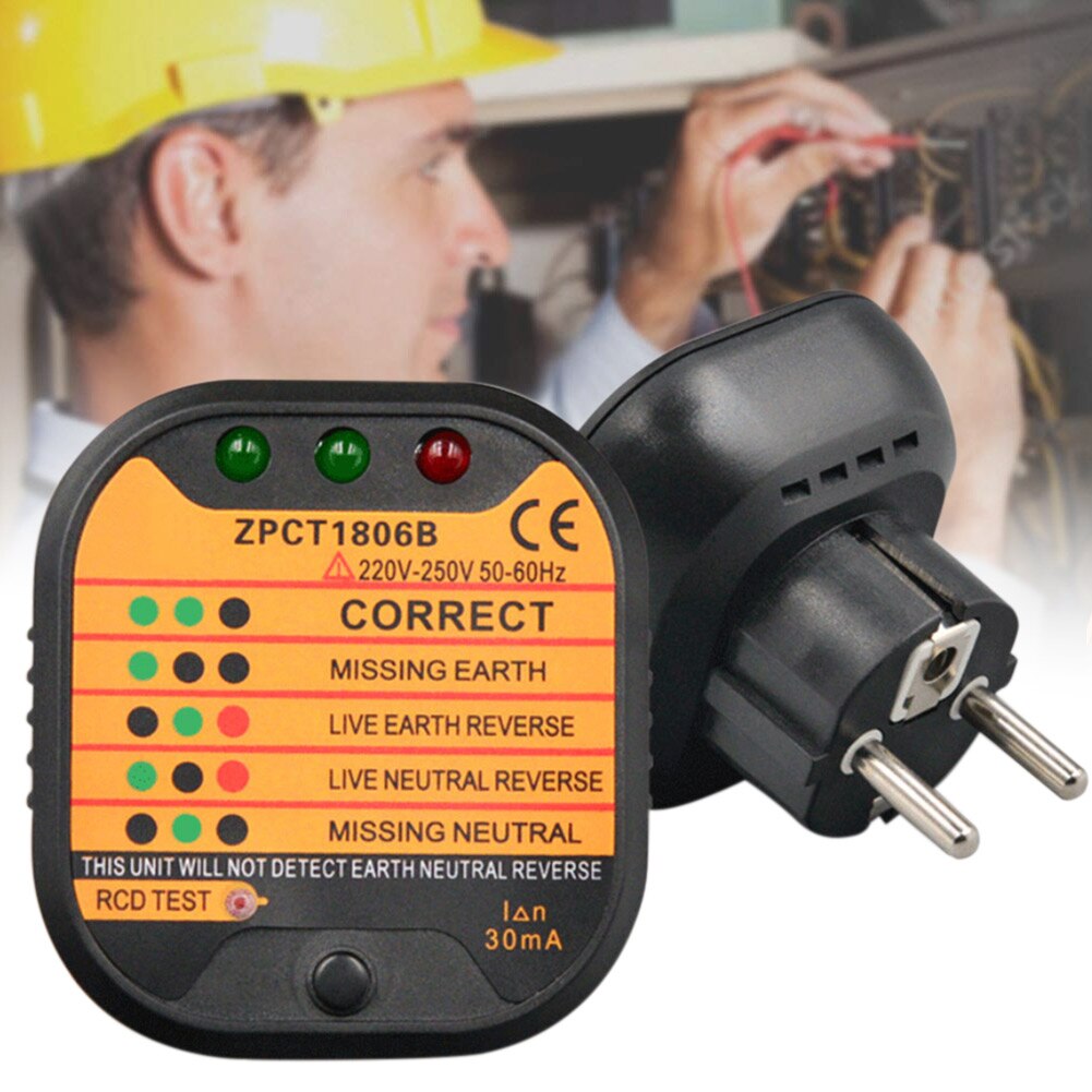 Stopcontact tester automatische elektrische circuit detector draadzoeker us/eu/uk stekker --m25