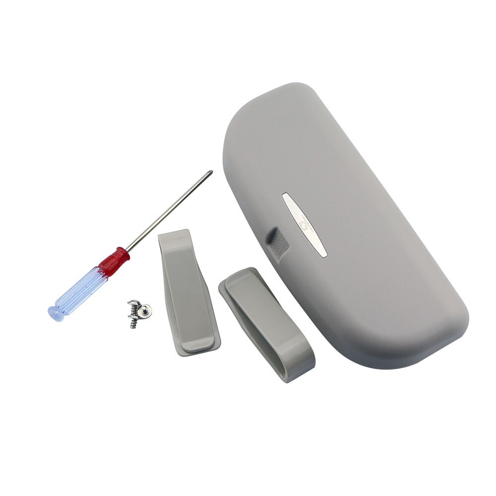 Estuche organizador para gafas de coche, estuche organizador para gafas de sol para Hyundai Creta Tucson Ix35 Solaris I10 I20 I30 Santa Fe Ix25 Elantra: Double Clips Gray