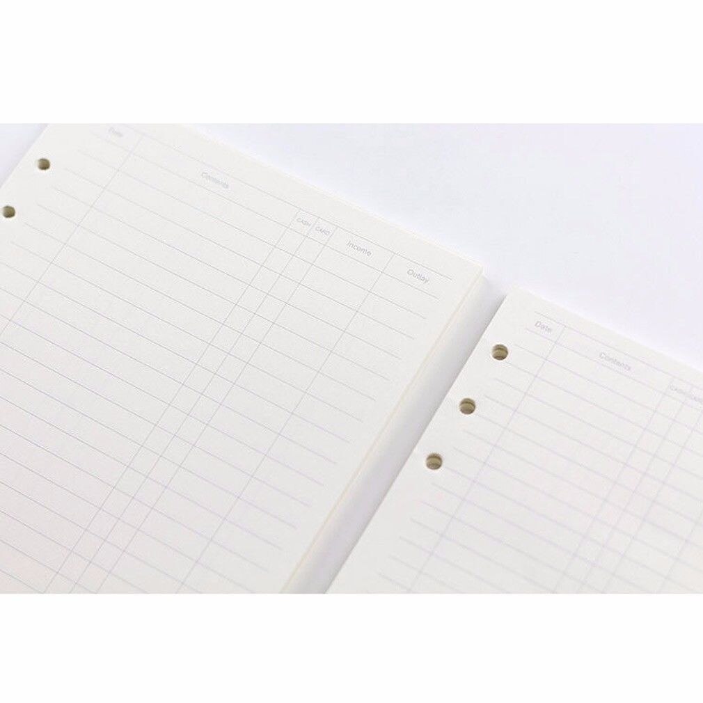 A5/A6/A7 Accountant Planner Diary Insert Loose Leaf Refill Schedule Organiser 45 Sheets Note core inner school office supply