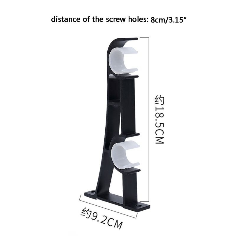 2 teile/satz Doppel Vorhang Stange Klammern Installation Haken Aufhänger Supporter Decke Montiert Fenster Hardware Halter Home Decor