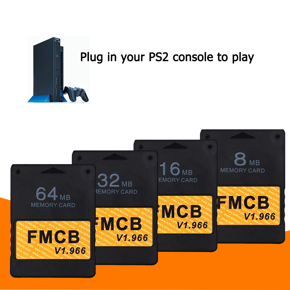 Kostenlose mcboot  v1.966 speicherkarte für  ps2 fmcb 8mb/16mb/32mb/64mb 1.966 extended card game saver
