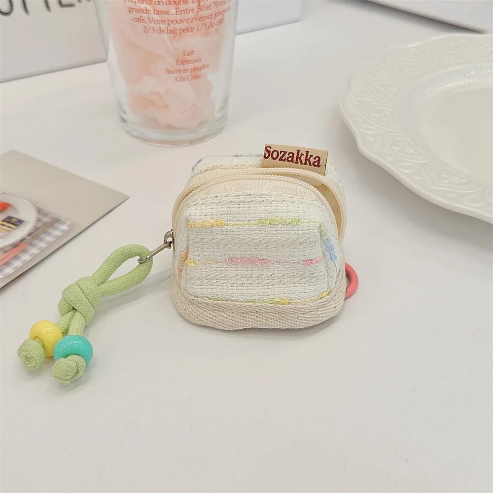 Śliczne przenośne etui na słuchawki Mała portmonetka na monety Biżuteria Mini torba do przechowywania Kobiety Dziewczyny Etui Kawaii Torba podróżna Dekoracje: Black