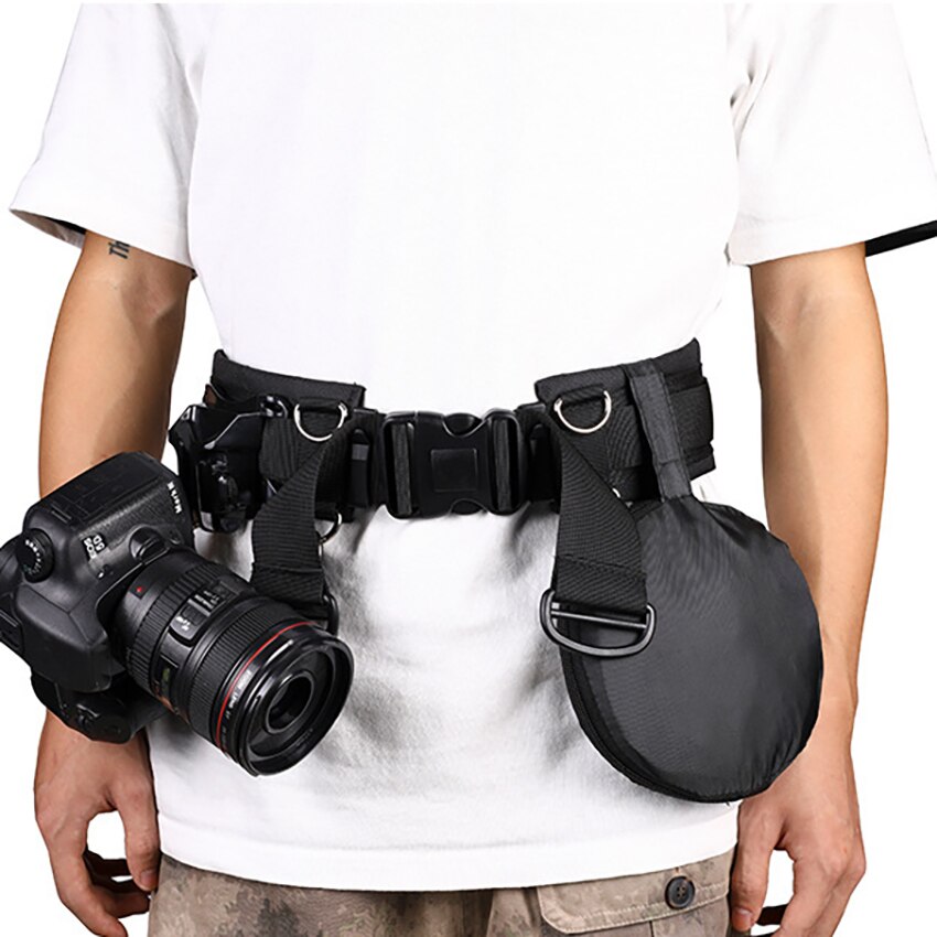 Universal SLR Camera Waist Belt Photography Belt Waistband Strap Belt with Hook, Photography Equipment Storage Belt For Climbing