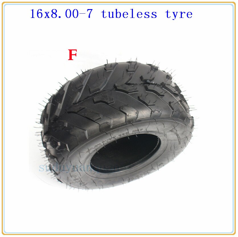 16 x 8-7 atv & gokart terrängdäck terräng 16 x 8.00-7 16/8-7 slanglösa däck motorvägsdäck slitstarka dammsugare: 16 x 8-7 däck f